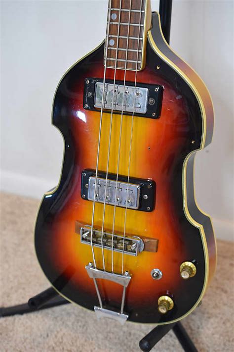 Bruno Conqueror Violin Bass 1960s Sunburst Reverb