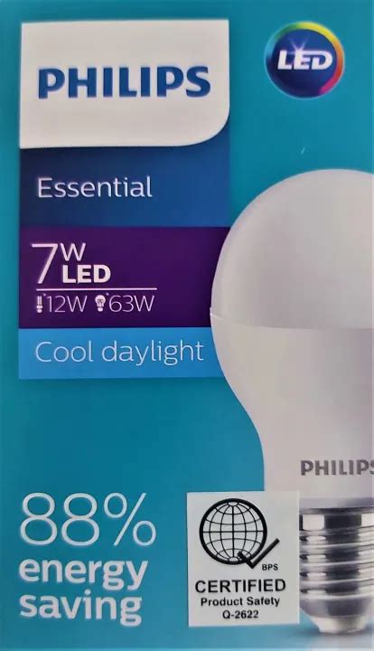 Philips Essential LED Bulb 7 Watts Cool Daylight Lazada PH