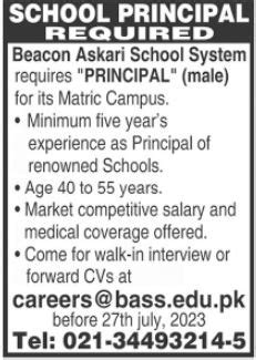 School Principal Jobs 2023 In Karachi 2024 Job Advertisement Pakistan