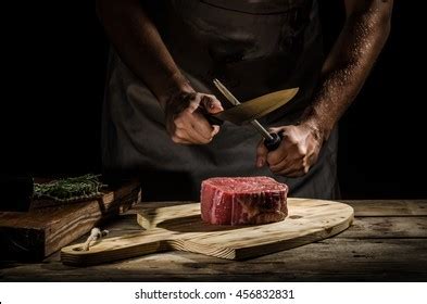 Sexy Chef Naked Body Cooking Decorating Stock Photo 244856110