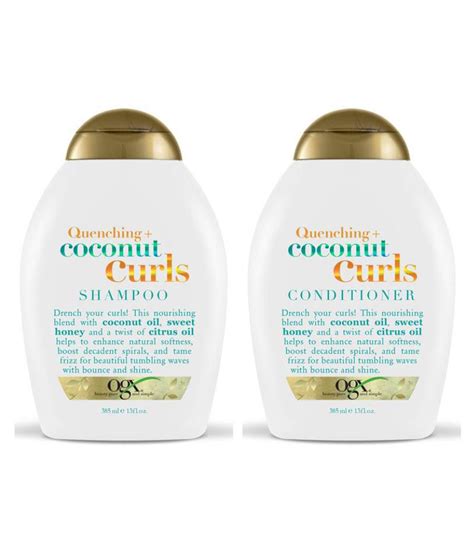 OGX Quenching + Coconut Curls Shampoo + Conditioner 385 ml Pack of 2: Buy OGX Quenching ...