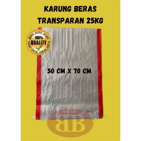 Jual Karung Plastik Transparan Cm X Cm D Setara Beras Kg Isi