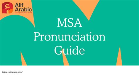 MSA Pronunciation Guide Alif Arabic