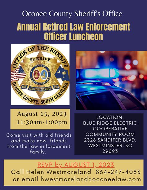 Oconee Sheriffs Office Hosting 8th Annual Retired Law Enforcement