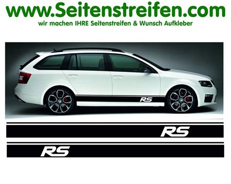 Skoda Octavia Rs Vrs Professionelle Auto Seitenstreifen