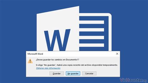 Cómo recuperar un documento no guardado en Microsoft Word VicHaunter org