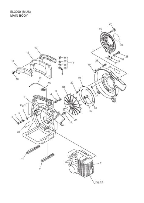 Maruyama Parts Lookup Bl3200 Parts Diagramsbl3200 Main Body