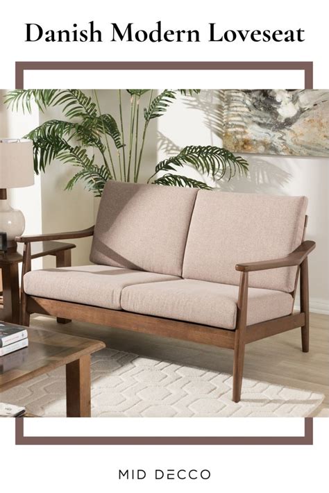 Venza Danish Modern Loveseat Danish Modern Mid Decco Modern