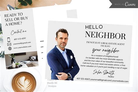 Real Estate Postcards Hello Neighbor Real Estate Card Etsy