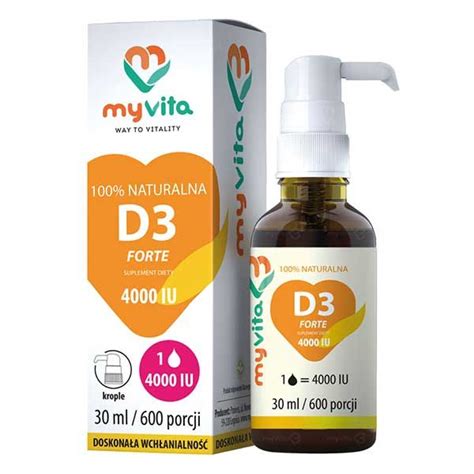 MyVita Witamina D3 4000 IU Forte Krople 30 Ml Cena Apteka