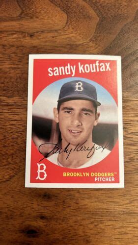 Topps Archives Sandy Koufax Brooklyn Dodgers Baseball Card Nm