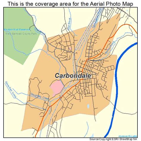 Aerial Photography Map of Carbondale, PA Pennsylvania