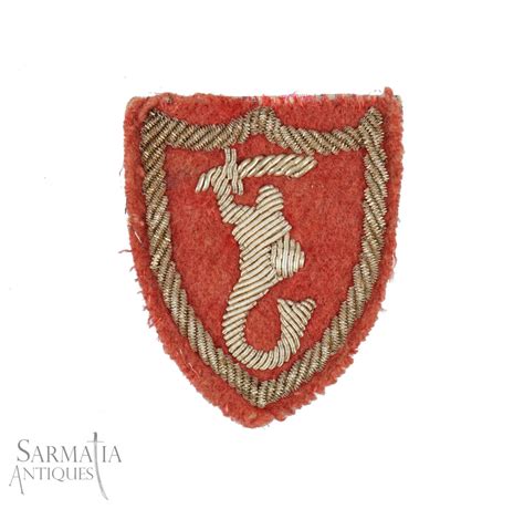 Ww Polish Nd Corps Bullion Thread Patch Sarmatia Antiques