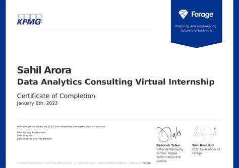 Kpmg Forage Sahil Arora Data Analytics Consulting Virtual Internship