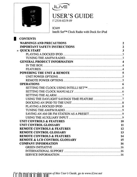 Ilive Ic609 User Manual Pdf Download Manualslib