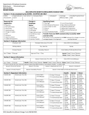 Fillable Online Department Of Employee Insurance Kehp Ky Gov Personnel