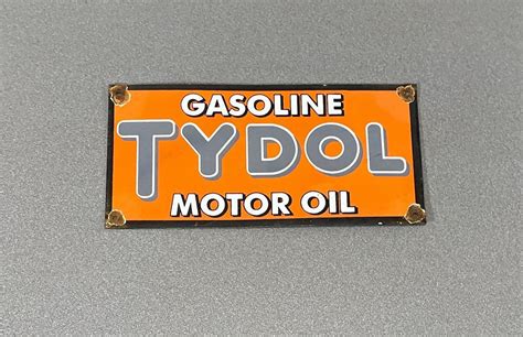 Vintage 12 Rare Tydol Porcelain Sign Gas Oil Car Etsy