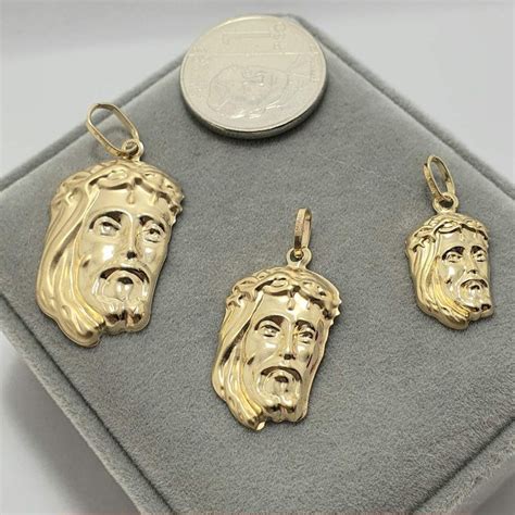 18k Saudi Gold Jesus Face Pendant Religious Pawnable Jewelry SALE Gift