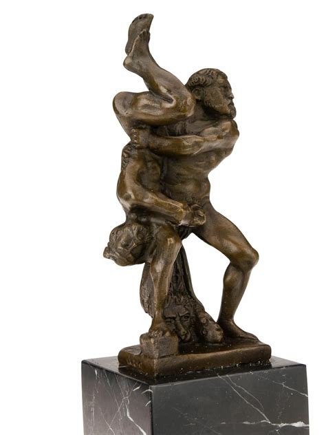 Escultura De Bronce H Rcules Luchando Contra Diomedes Cm Ebay