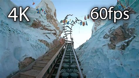 Expedition Everest Front Seat On Ride 4k Pov 60fps Disneys Animal