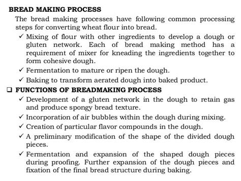 Bread Manufacturing Process