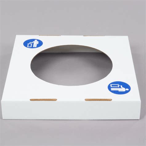 Lavex White Square Corrugated Cardboard Trash And Recycling Container