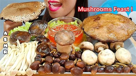 Asmr Eating Mushrooms Feast ăn Nấm 먹방 Real Sounds Youtube