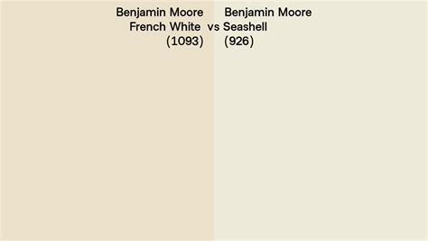 Benjamin Moore French White Vs Seashell Side By Side Comparison