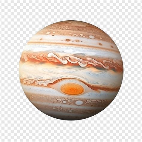 Premium PSD Jupiter Planet With Rotating Satellites Isolated On