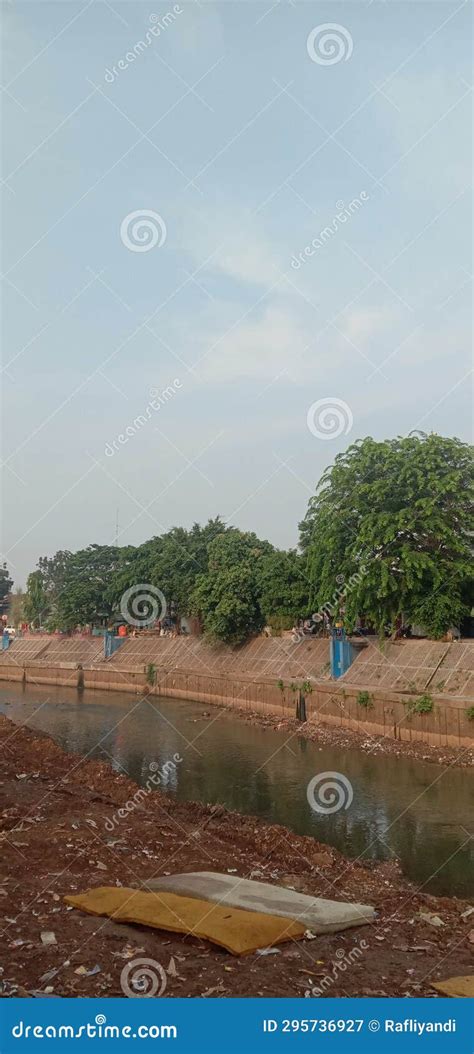 ciliwung river   longest  widest  jakarta editorial