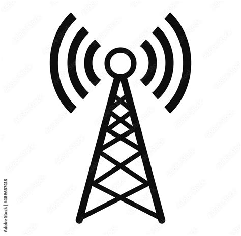 Transmitter Antenna Symbol Signal Tower Icon Communication Antenna