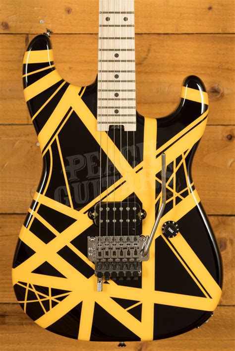 EVH Striped Series Black W Yellow Stripes