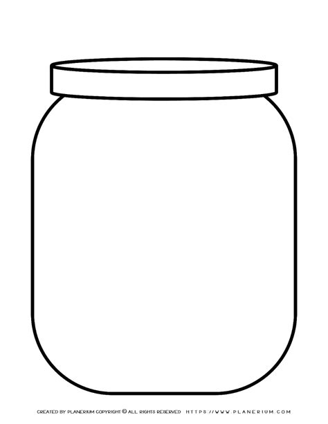 Jar FREE Printable Template Planerium Template Printable