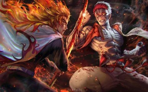 My fanart of Rengoku vs Akaza : r/DemonSlayerAnime | Anime demon, Demon ...