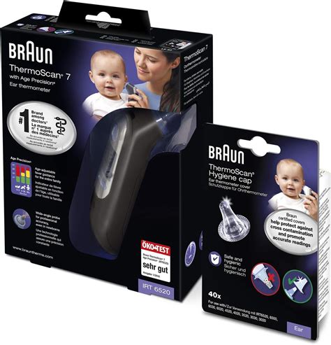 Braun ThermoScan 7 Ear Thermometer With Age Precision Black Edition