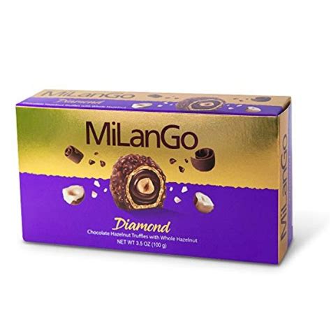 Milango Diamond Fine Hazelnut Milk Chocolate Pack Of