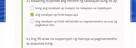 Lto Cde Online Exam Reviewer Answer Filipino Tagalog Automotive