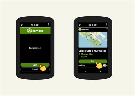 Komoot App für Garmin An Gerät senden Touren auf Garmin übertragen
