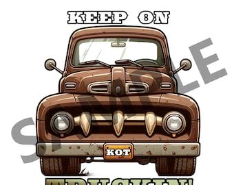 Vintage S Keep On Truckin Iron On T Shirt Transfer Digital