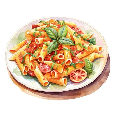 Premium Photo Delicious Watercolor Pasta Dish Art Cozy Italian