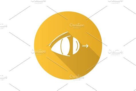 Eye Contact Lenses Removing Flat Design Long Shadow Glyph Icon Glyph