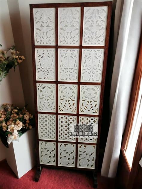 SHIFA HANDICRAFTS Wooden Partition For Pooja Room Separators For Living