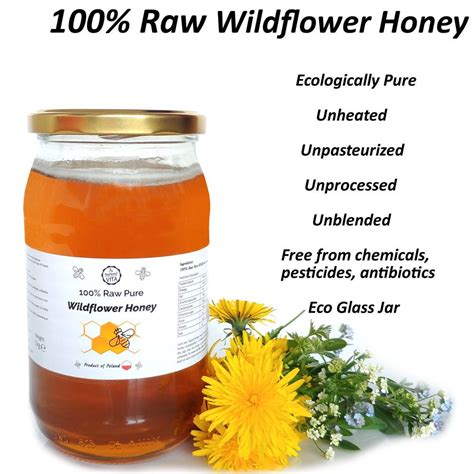 100 Raw Pure Wildflower Honey Unheated Unpasteurized Unprocessed 1