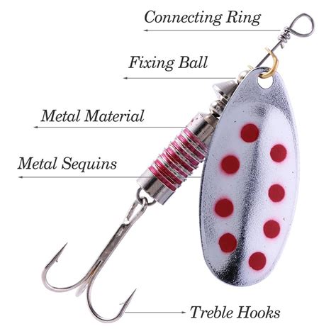 Fishing Lure Spinner Sequin Fishing Bait With Sharp Hook Spinner Spoon