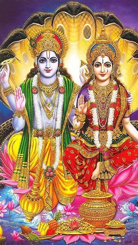 Laxmi Narayan Lord Vishnu And Laxmi Sitting On Garuda Lord Vishnu