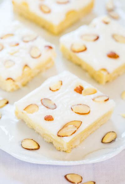 Almond Cream Cheese Bars Recipe So Easy Averie Cooks