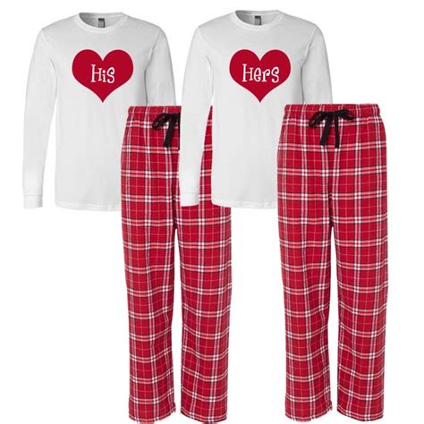 His And Hers Matching Pj Set Engagement T By Bridalpartyrobeshop