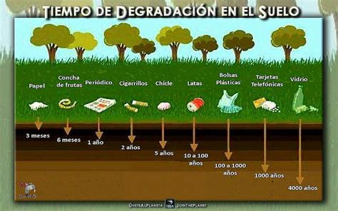 EL RECICLAJE TIEMPO DE DEGRADACIÓN DE LA BASURA