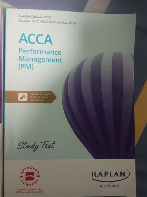 Acca Performance Management Study Text And Exam Kit Hobbies Toys