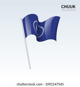 Waving Flag Chuuk State Micronesia On Stock Vector (Royalty Free ...